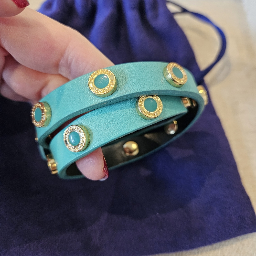 Tory Burch Turquoise and Gold Bracelet